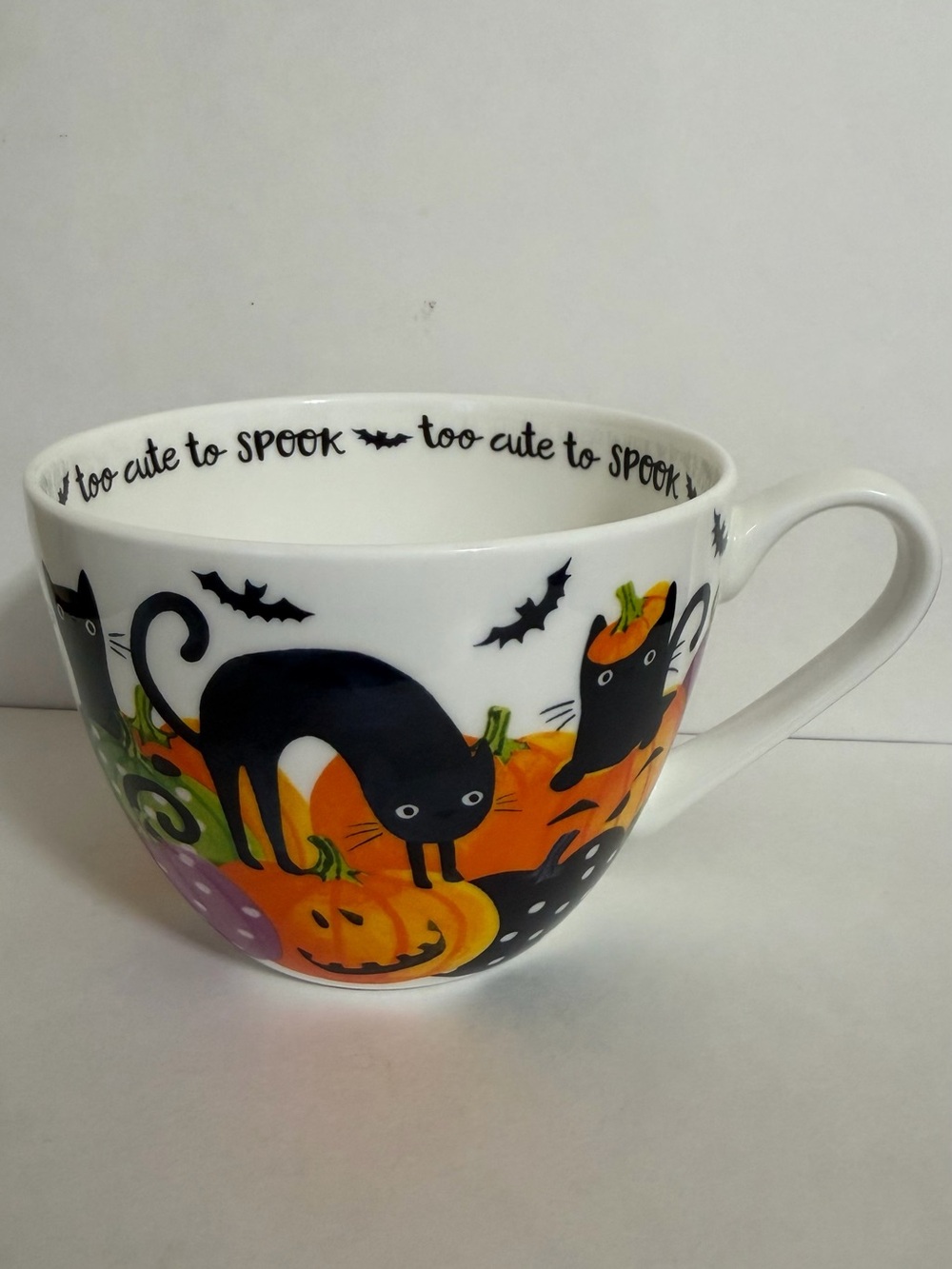 Portobello Design Bone China Spooky Halloween Cats Jumbo Mug Soup Bowl